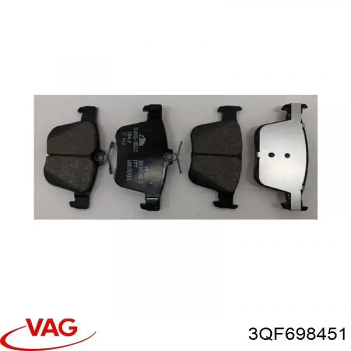 Sapatas do freio traseiras de disco VAG 3QF698451 preço, a partir de 81,53 USD