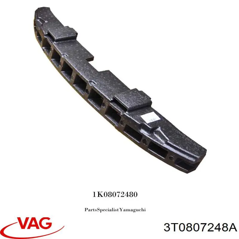 3T0807248A VAG Absorvedor (enchido) do pára-choque dianteiro