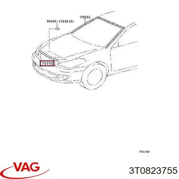  VAG 3T0823755 preço, a partir de 9,72 USD
