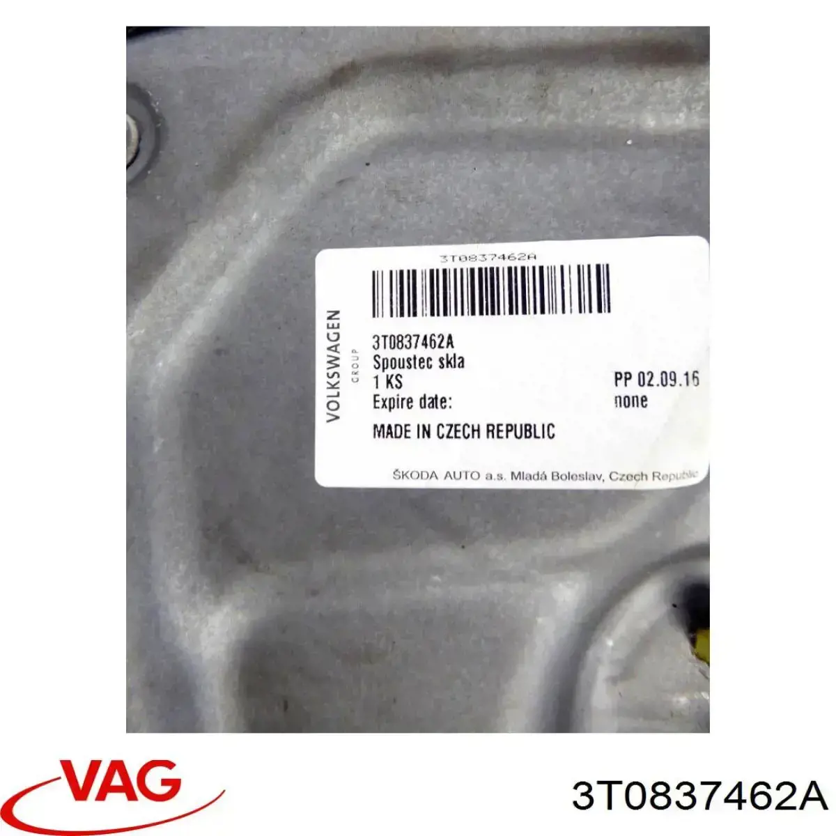 Compre 3T0837462A VAG Mecanismo de acionamento de vidro da porta dianteira direita