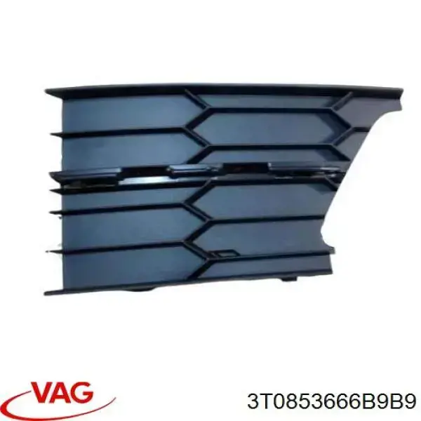 Grelha direita do pára-choque dianteiro VAG 3T0853666B9B9 preço, a partir de 10,13 USD