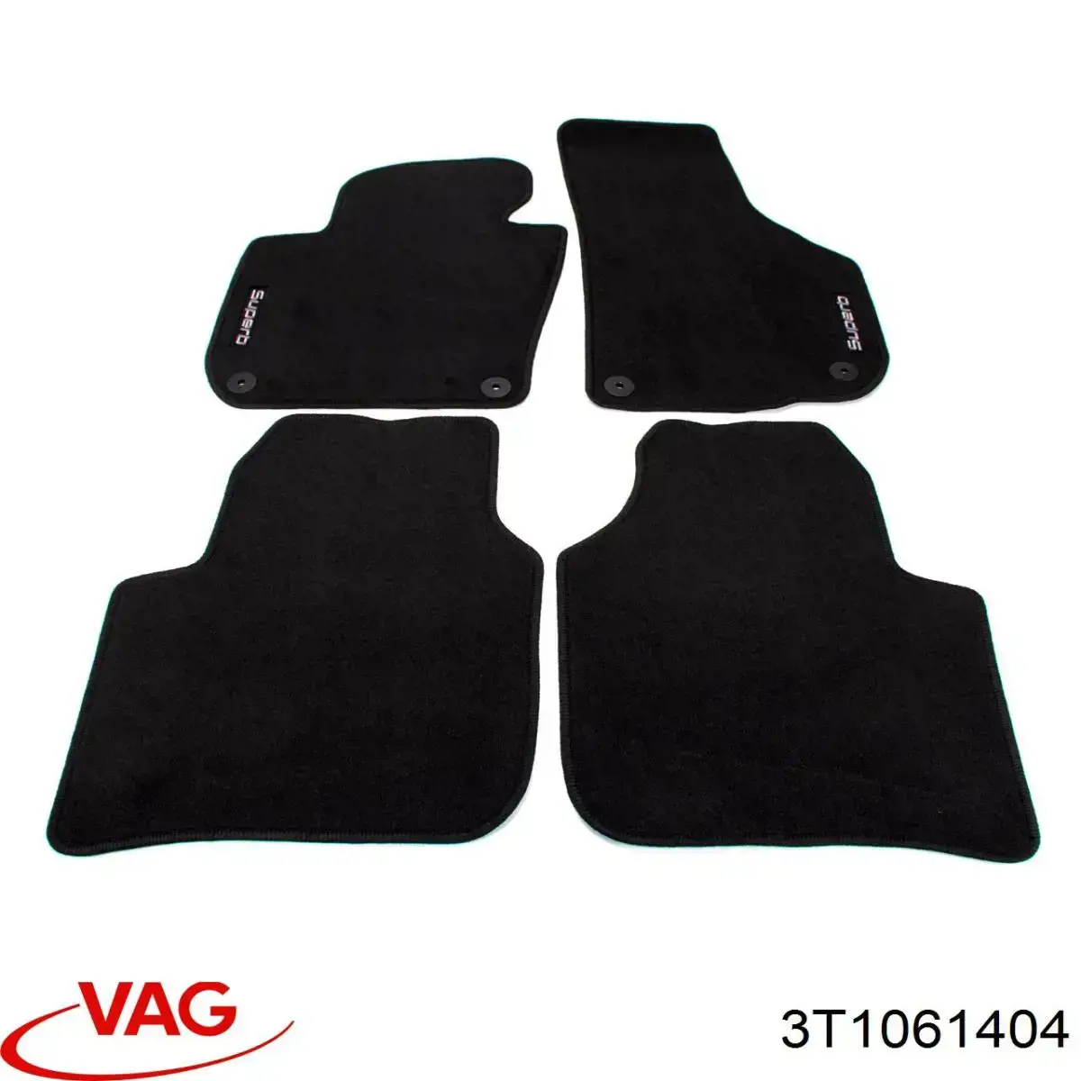 DCA800003 VAG Tapetes dianteiros + traseiros, kit