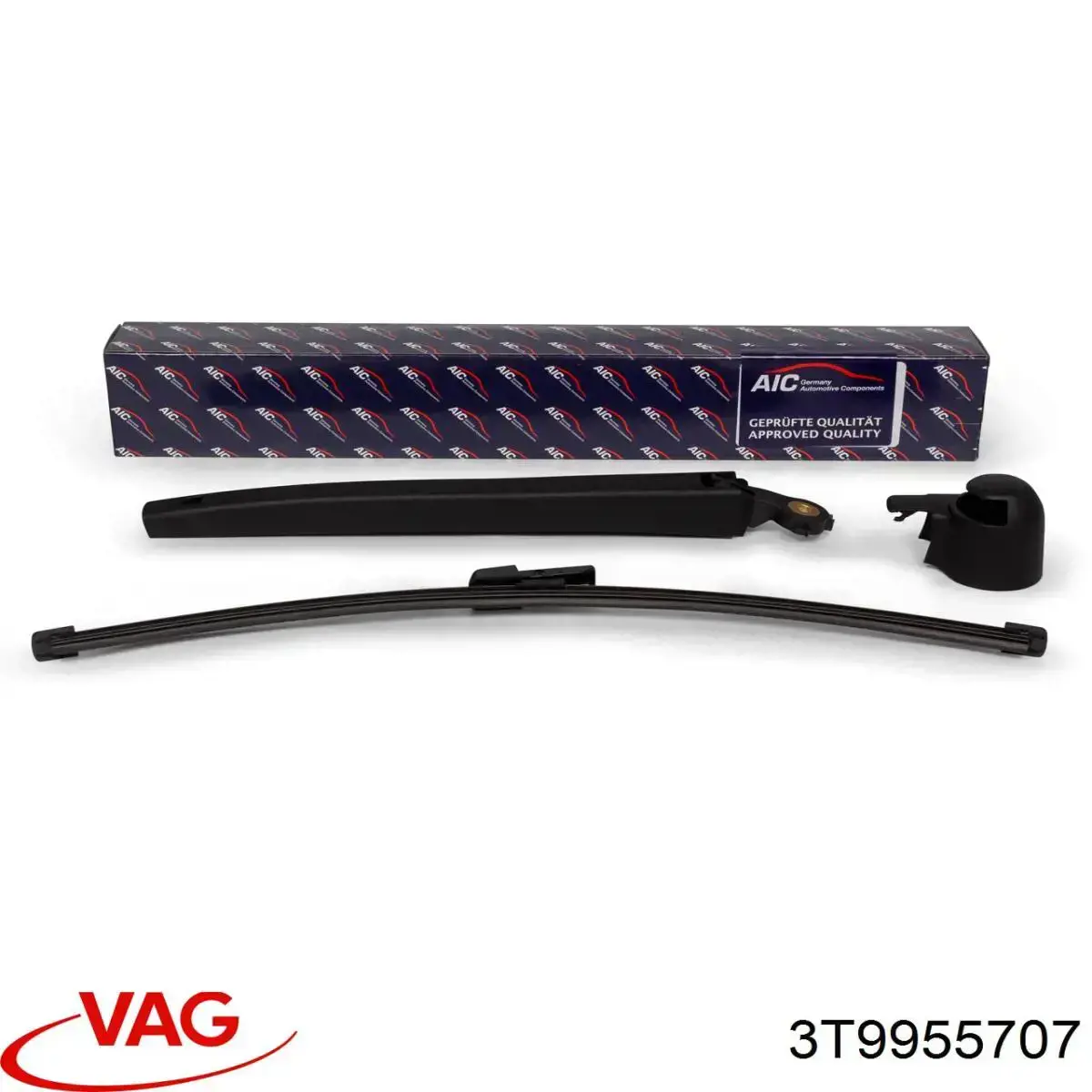 3T9955707 VAG Braço de limpa-pára-brisas de vidro traseiro