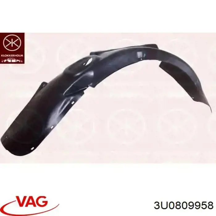 Compre 3U0809958 VAG Guarda-barras direito do pára-lama dianteiro