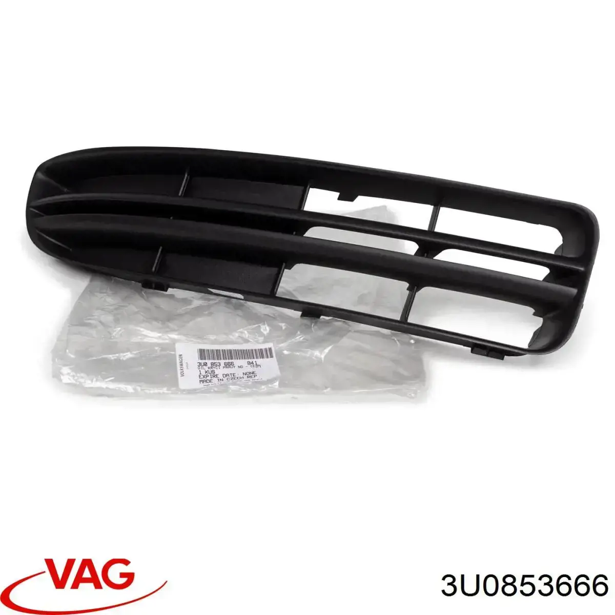 3U0853666 VAG Tampão (grelha) das luzes de nevoeiro do pára-choque dianteiro direito