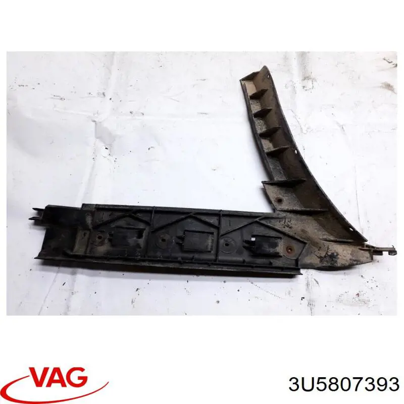 3U5807393 VAG Guia esquerda do pára-choque traseiro