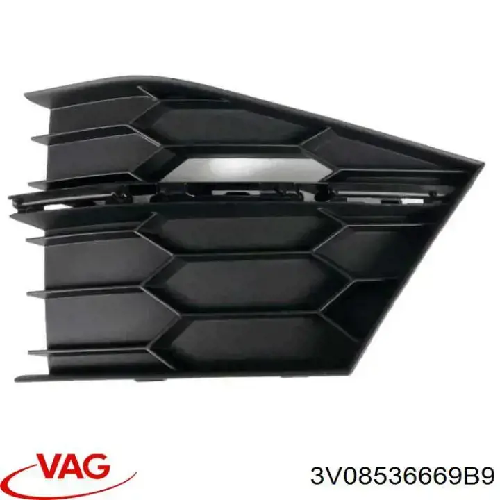 3V08536669B9 VAG Grelha direita do pára-choque dianteiro