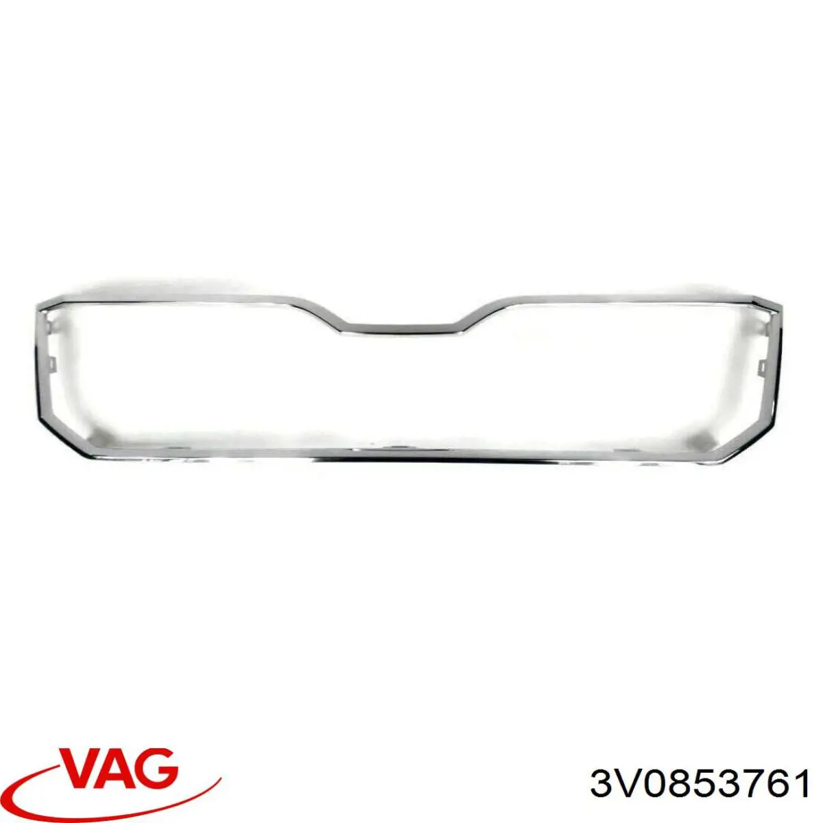 3V0853761 VAG Placa sobreposta (carcaça) de grelha do radiador