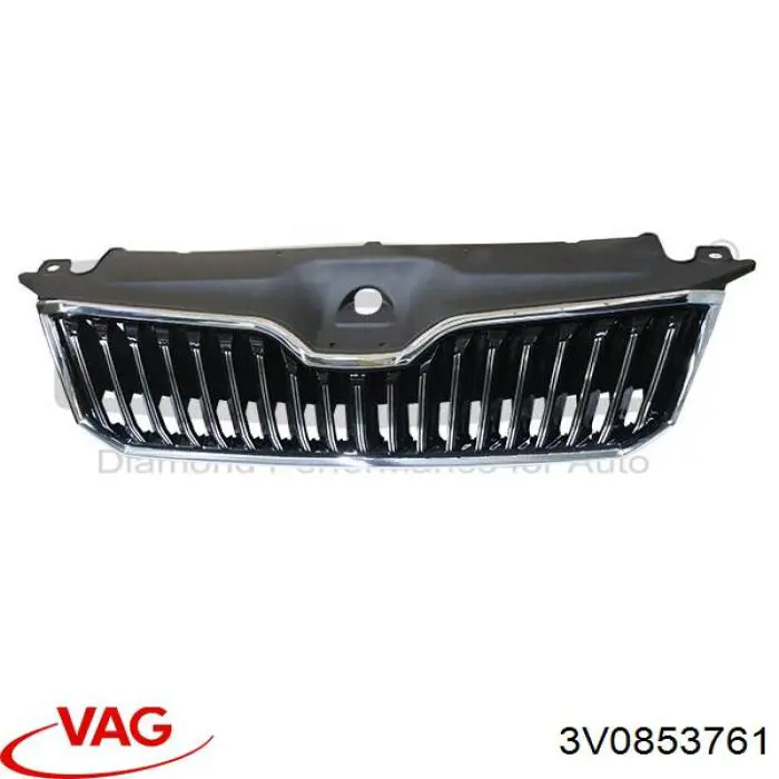 Placa sobreposta (carcaça) de grelha do radiador VAG 3V0853761 preço, a partir de 58,60 USD