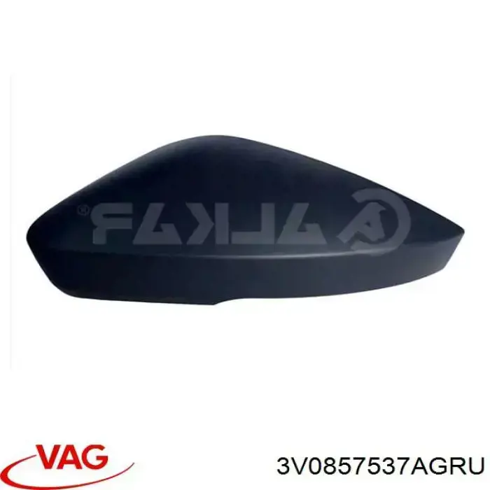 3V0857537A VAG Placa sobreposta (tampa) do espelho de retrovisão esquerdo