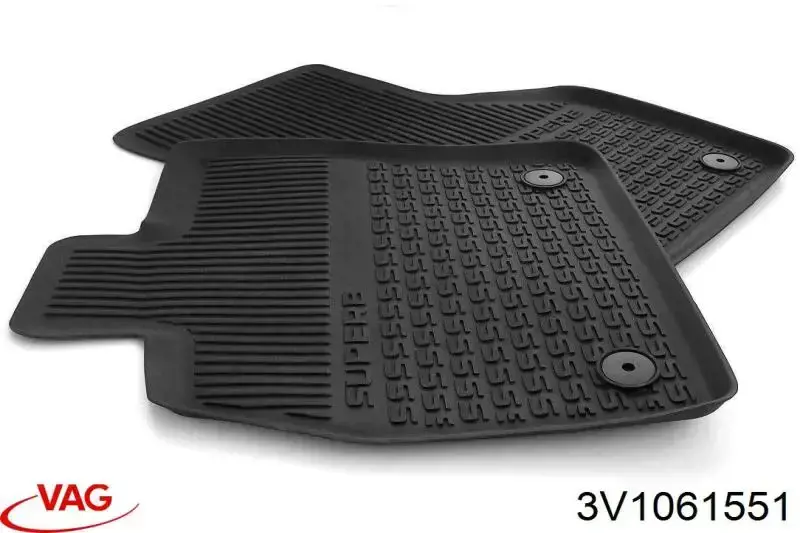 Tapete dianteiro, kit de 2 un. VAG 3V1061551 preço, a partir de 56,35 USD