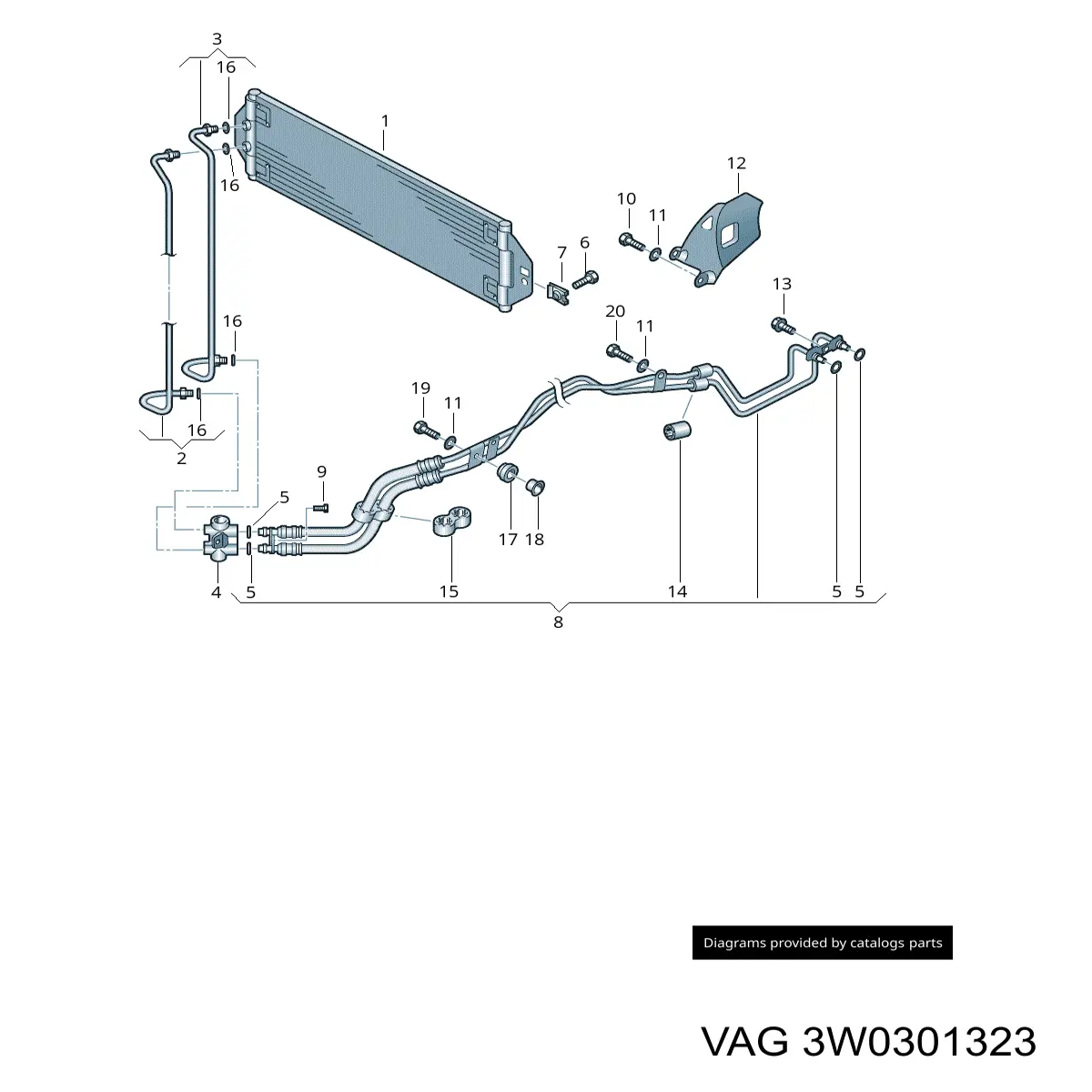 Vedante anular de mangueira do compressor de injeção VAG 3W0301323 preço, a partir de 14,21 USD