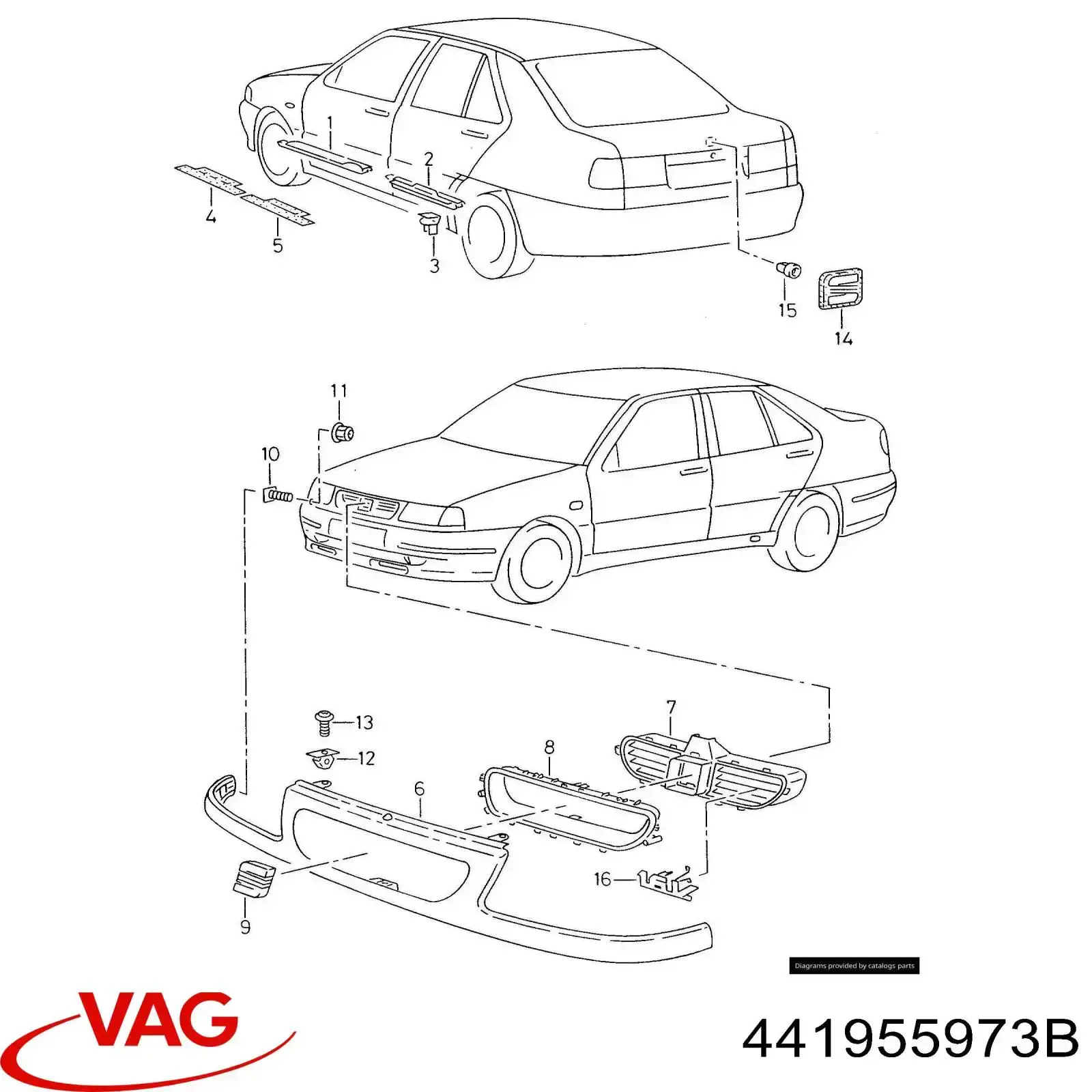 441955973B VAG Parafuso (porca) de fixação