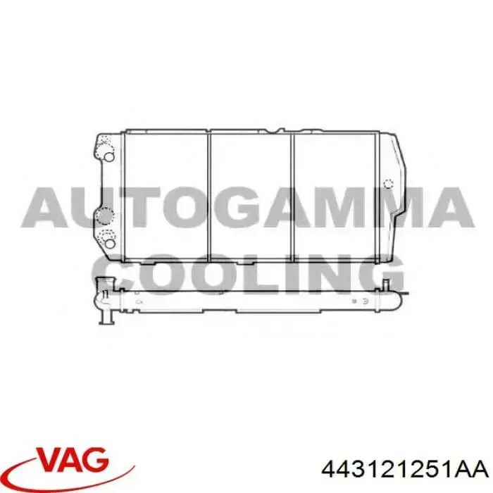 Radiador de esfriamento de motor VAG 443121251AA preço, a partir de 98,19 USD