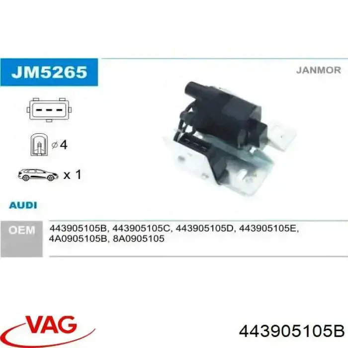 Compre 443905105B VAG Módulo de ignição (comutador)