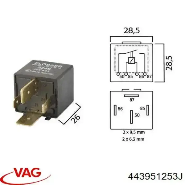 Relê de ventilador VAG 443951253J preço, a partir de 15,76 USD