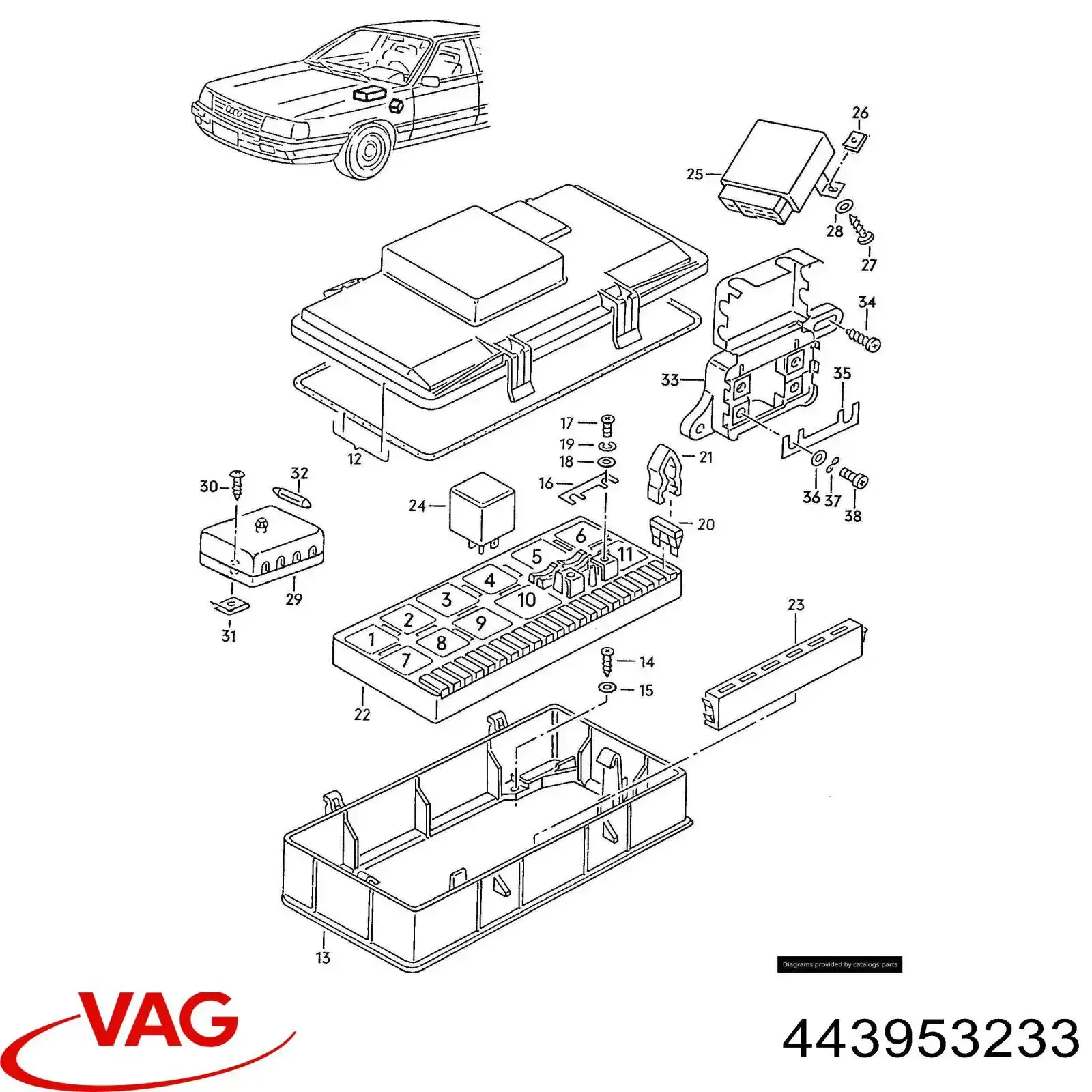  VAG 443953233 preço, a partir de 72,29 USD