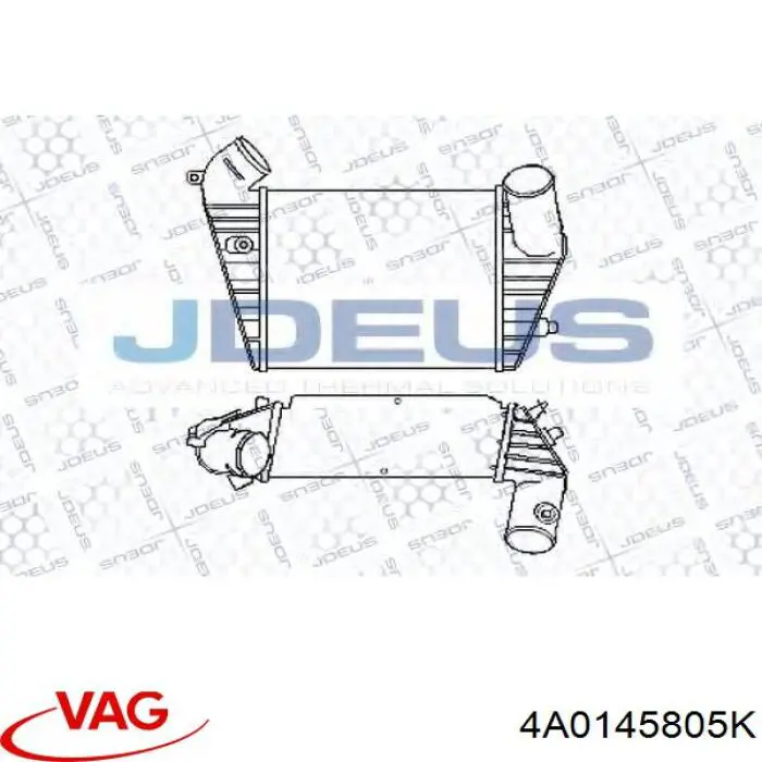 4A0145805K VAG Radiador de intercooler