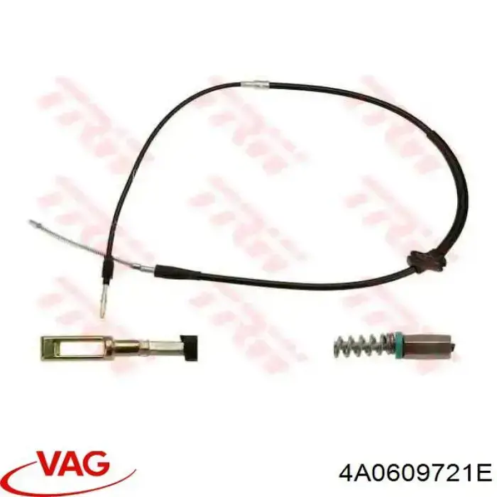 Compre 4A0609721E VAG Cabo traseiro direito/esquerdo do freio de estacionamento
