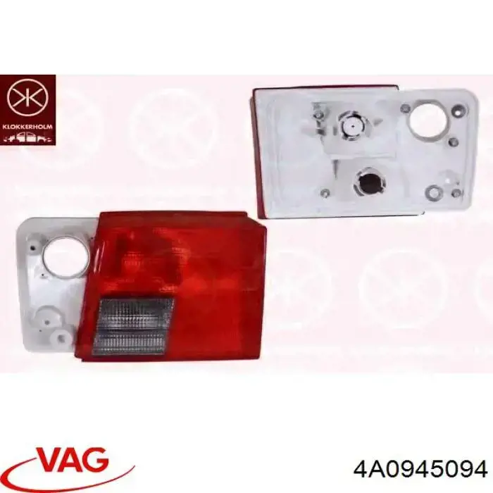 4A0945094 VAG Lanterna traseira direita interna