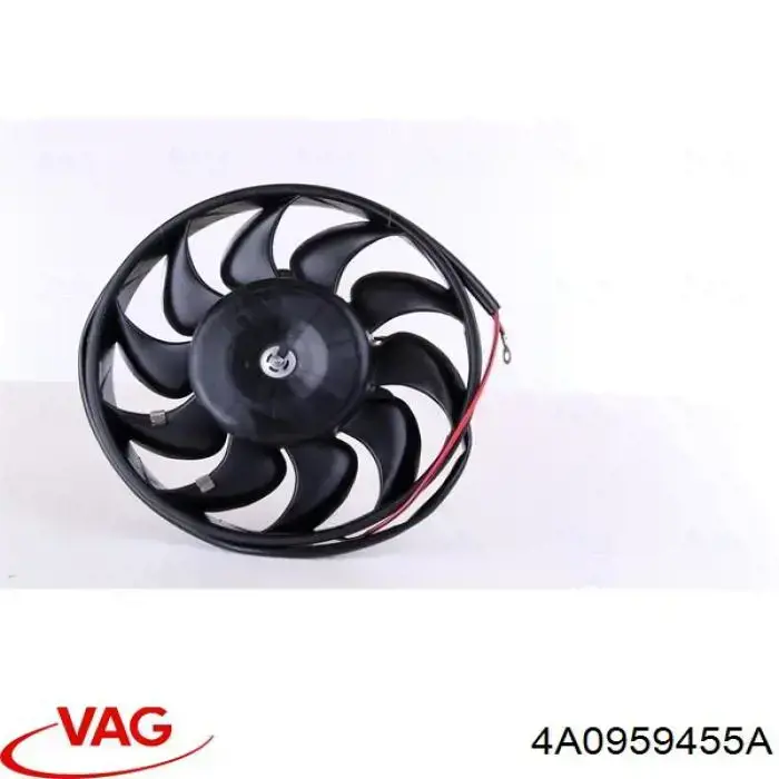 Ventilador elétrico de esfriamento montado (motor + roda de aletas) direito VAG 4A0959455A preço, a partir de 59,59 USD
