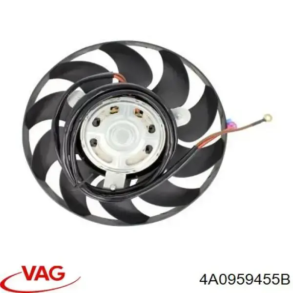 Compre 4A0959455B VAG Ventilador elétrico de esfriamento montado (motor + roda de aletas)