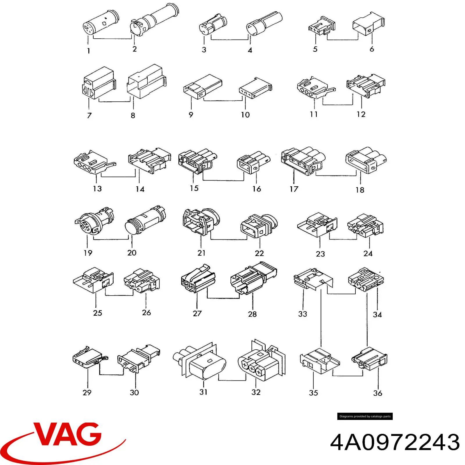  VAG 4A0972243 preço, a partir de 17,57 USD