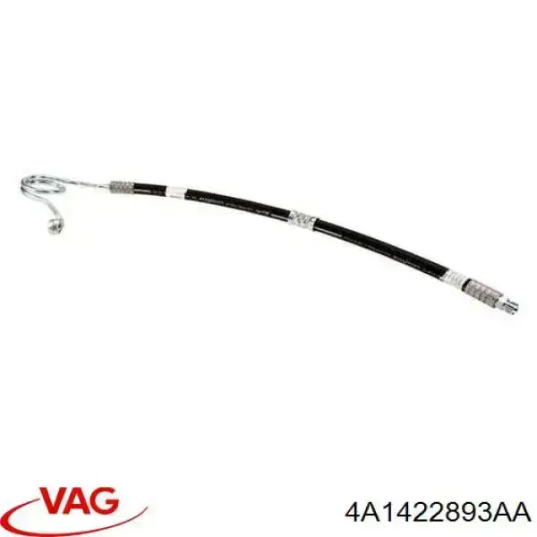 4A1422893AA VAG Mangueira da Direção hidrâulica assistida de pressão alta desde a bomba até a régua (do mecanismo)