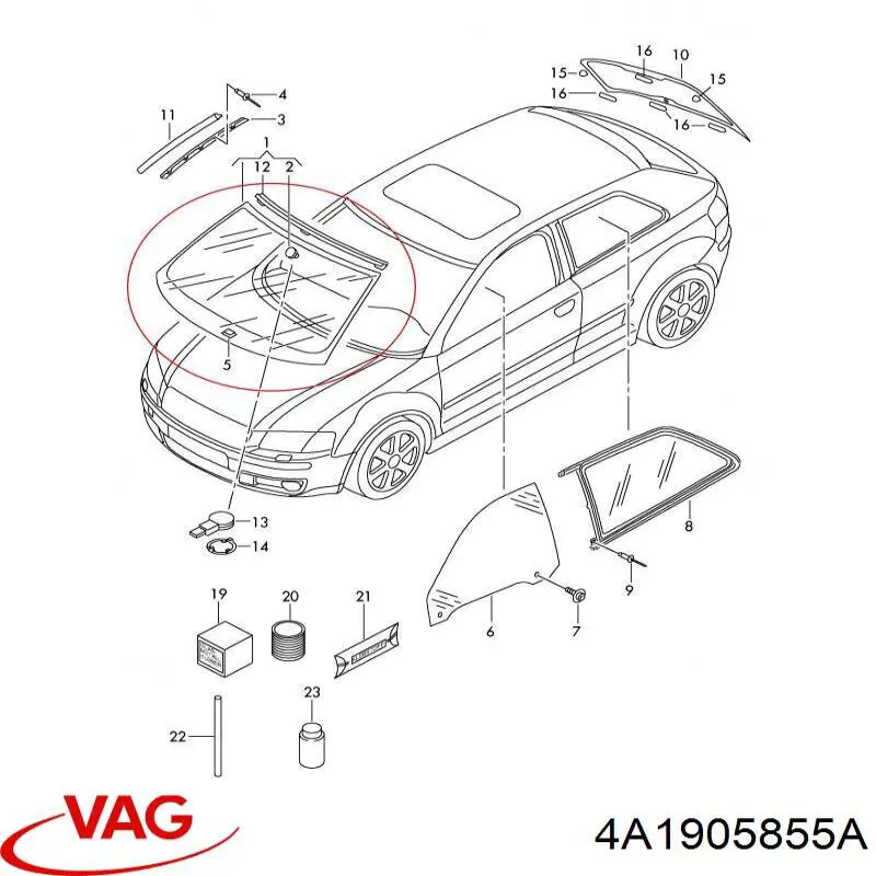 Compre 4A1905855A VAG Trinco de fecho de ignição