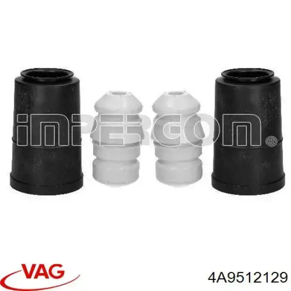 Compre 4A9512129 VAG Pára-choque (grade de proteção) de amortecedor traseiro + bota de proteção
