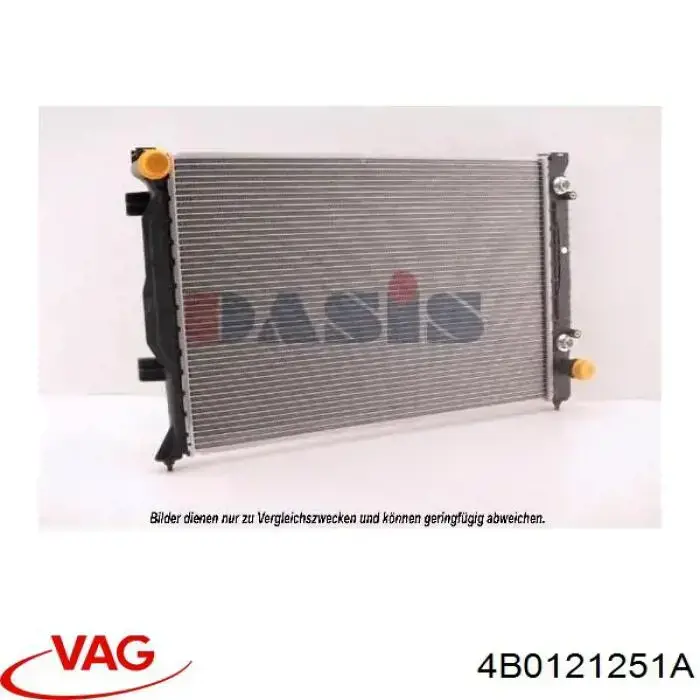 4B0121251A VAG Radiador de esfriamento de motor