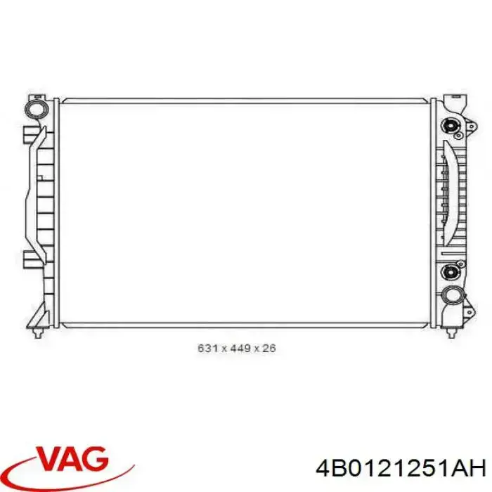 Compre 4B0121251AH VAG Radiador de esfriamento de motor
