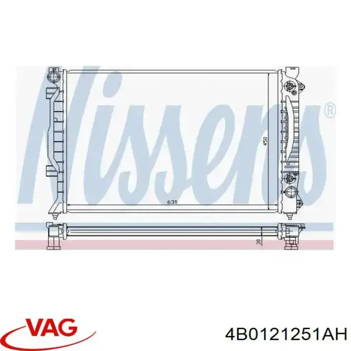 4B0121251AH VAG Radiador de esfriamento de motor