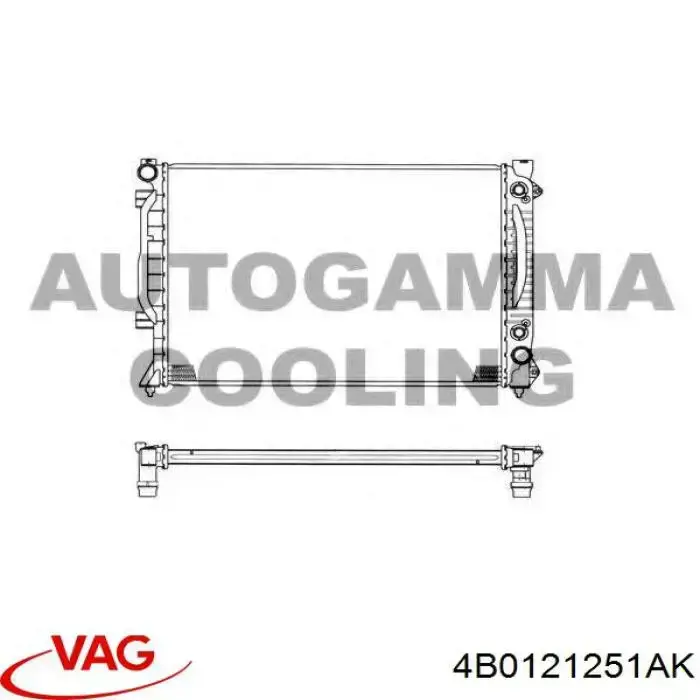 Compre 4B0121251AK VAG Radiador de esfriamento de motor