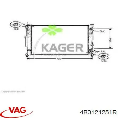 Compre 4B0121251R VAG Radiador de esfriamento de motor