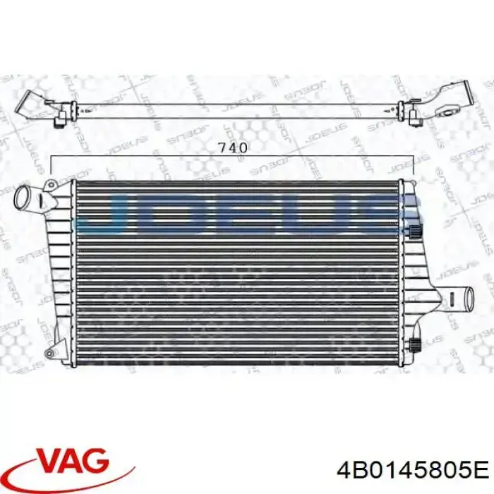4B0145805E VAG Radiador de intercooler
