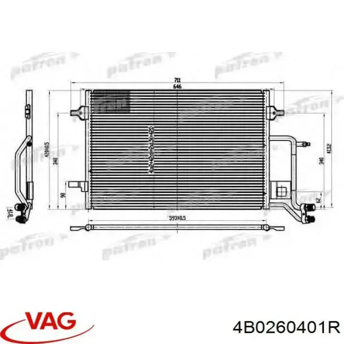 Radiador de aparelho de ar condicionado VAG 4B0260401R preço, a partir de 68,22 USD
