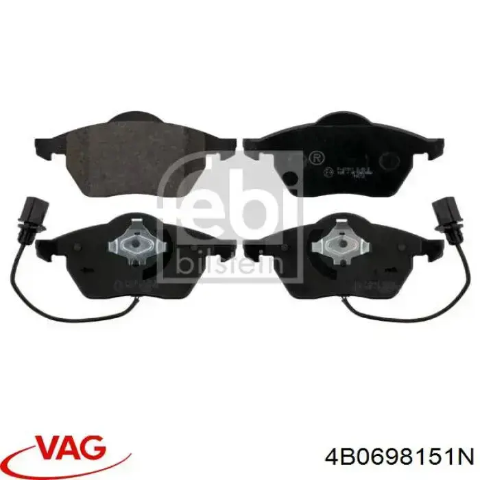 Sapatas do freio dianteiras de disco VAG 4B0698151N preço, a partir de 54,65 USD