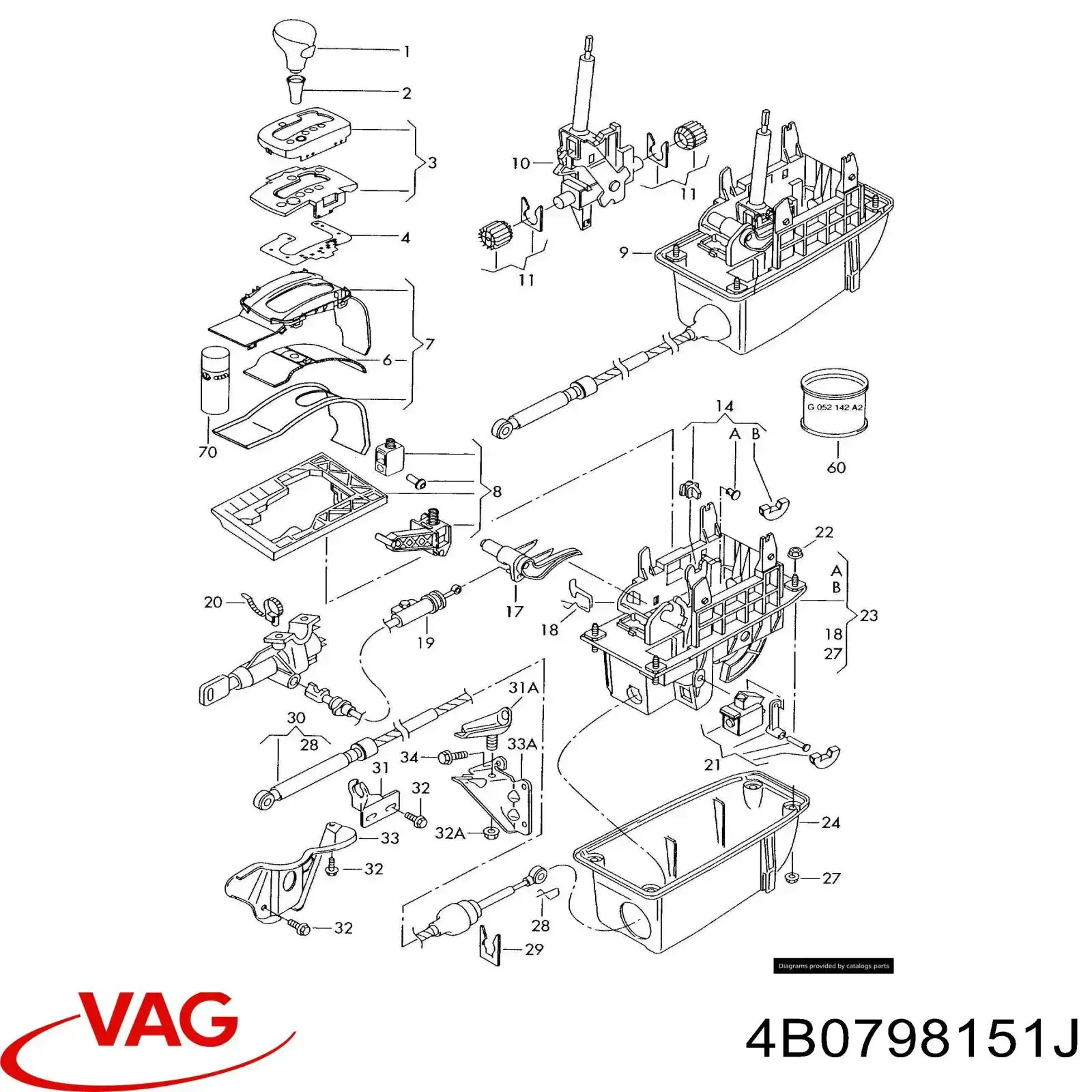 Placa sobreposta de concola da avalanca de mudança da Caixa Automática de Mudança VAG 4B0798151J preço, a partir de  USD