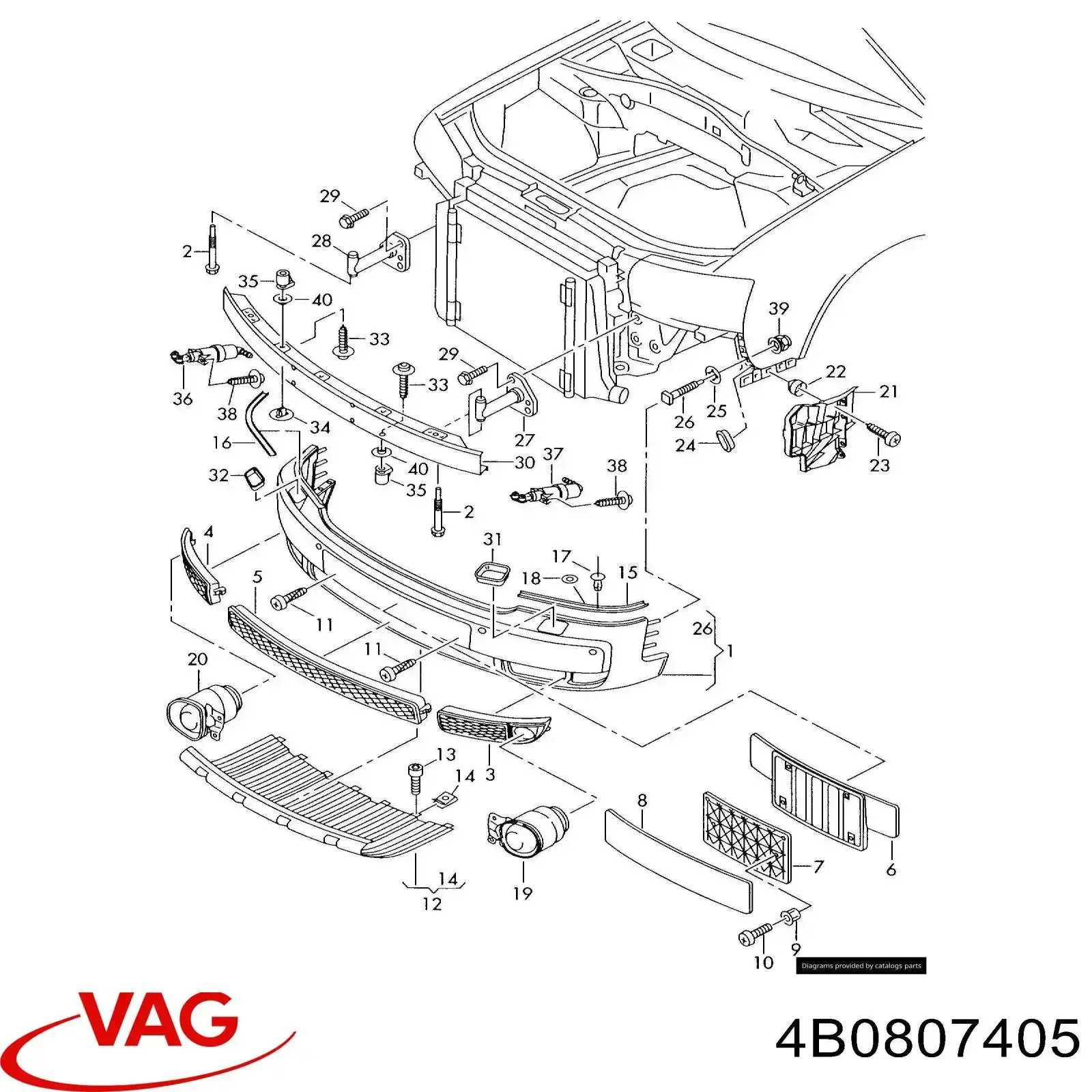  VAG 4B0807405 preço, a partir de 15,75 USD