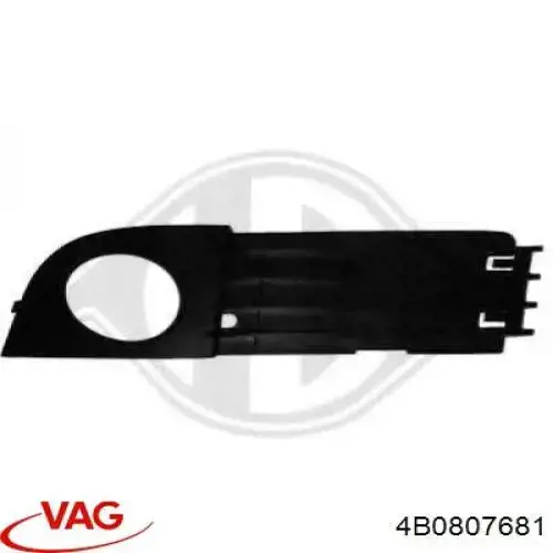 Compre 4B0807681 VAG Tampão (grelha) das luzes de nevoeiro do pára-choque dianteiro esquerdo
