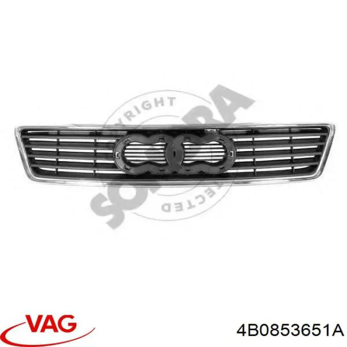 4B0853651A VAG Grelha do radiador