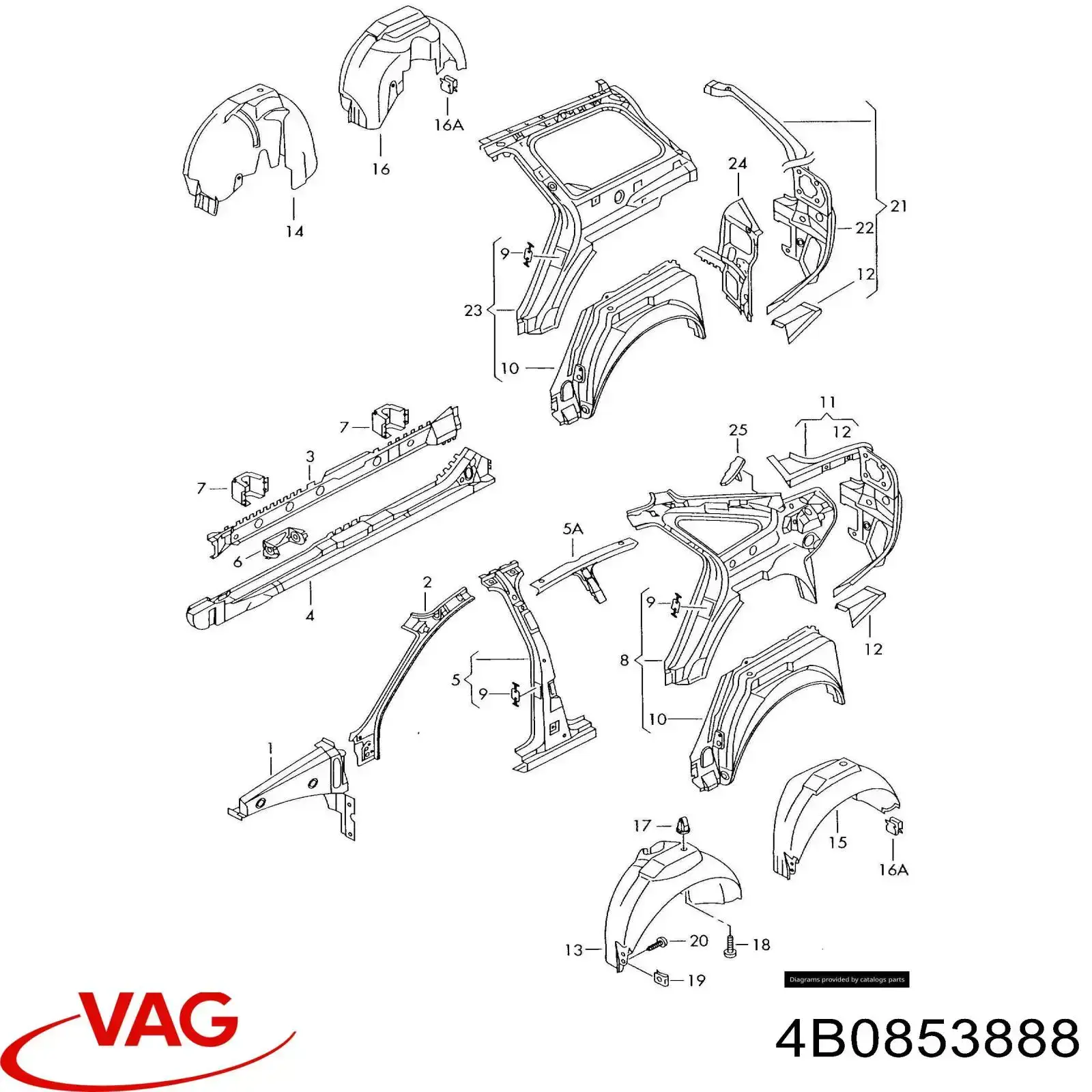  VAG 4B0853888 preço, a partir de  