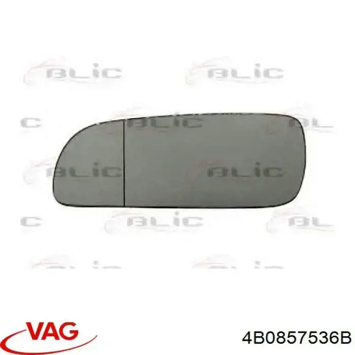 Elemento espelhado do espelho de retrovisão direito VAG 4B0857536B preço, a partir de 13,69 USD