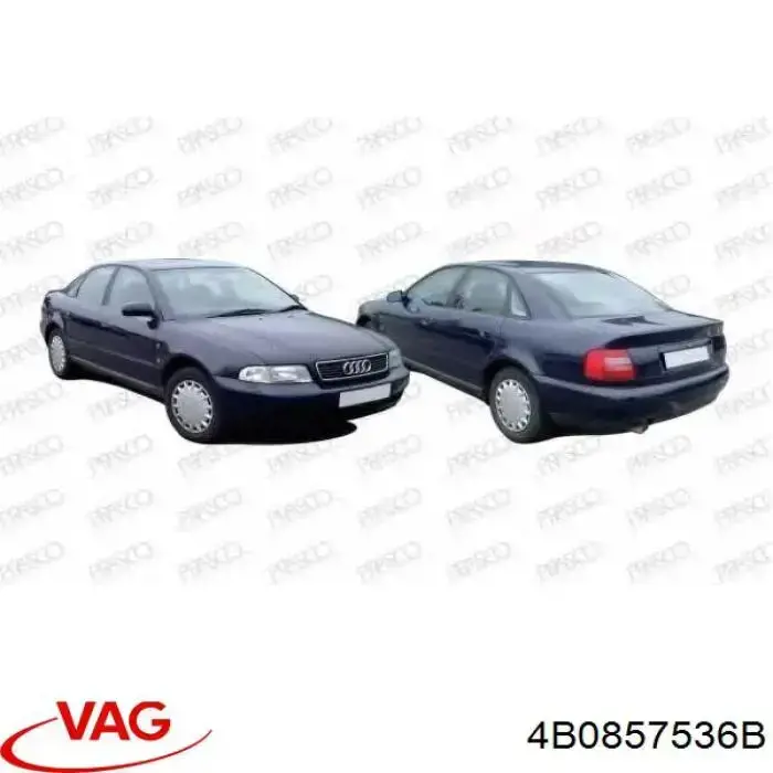Compre 4B0857536B VAG Elemento espelhado do espelho de retrovisão direito