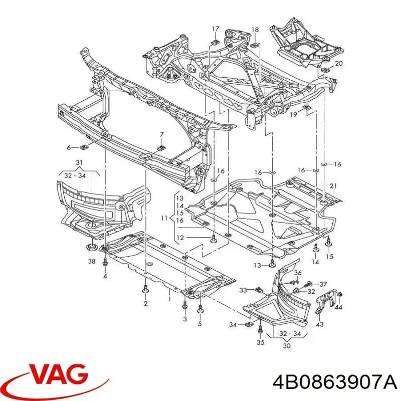  VAG 4B0863907A preço, a partir de 1,63 USD