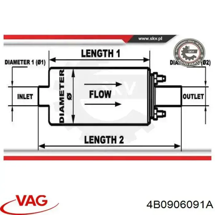 4B0906091A VAG Elemento de turbina da bomba de combustível
