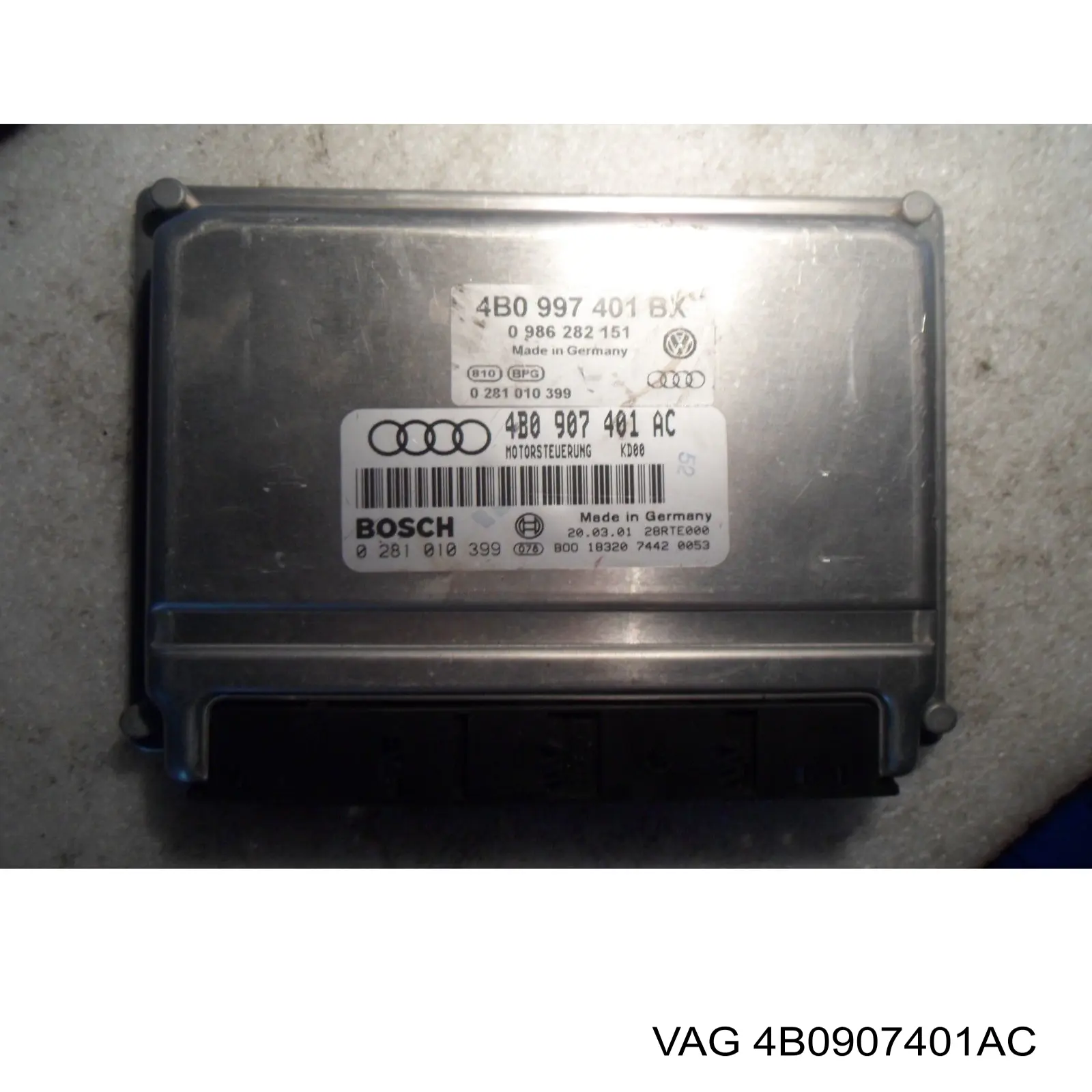 4B0997401BX VAG Módulo de direção (Centralina eletrônica) de motor