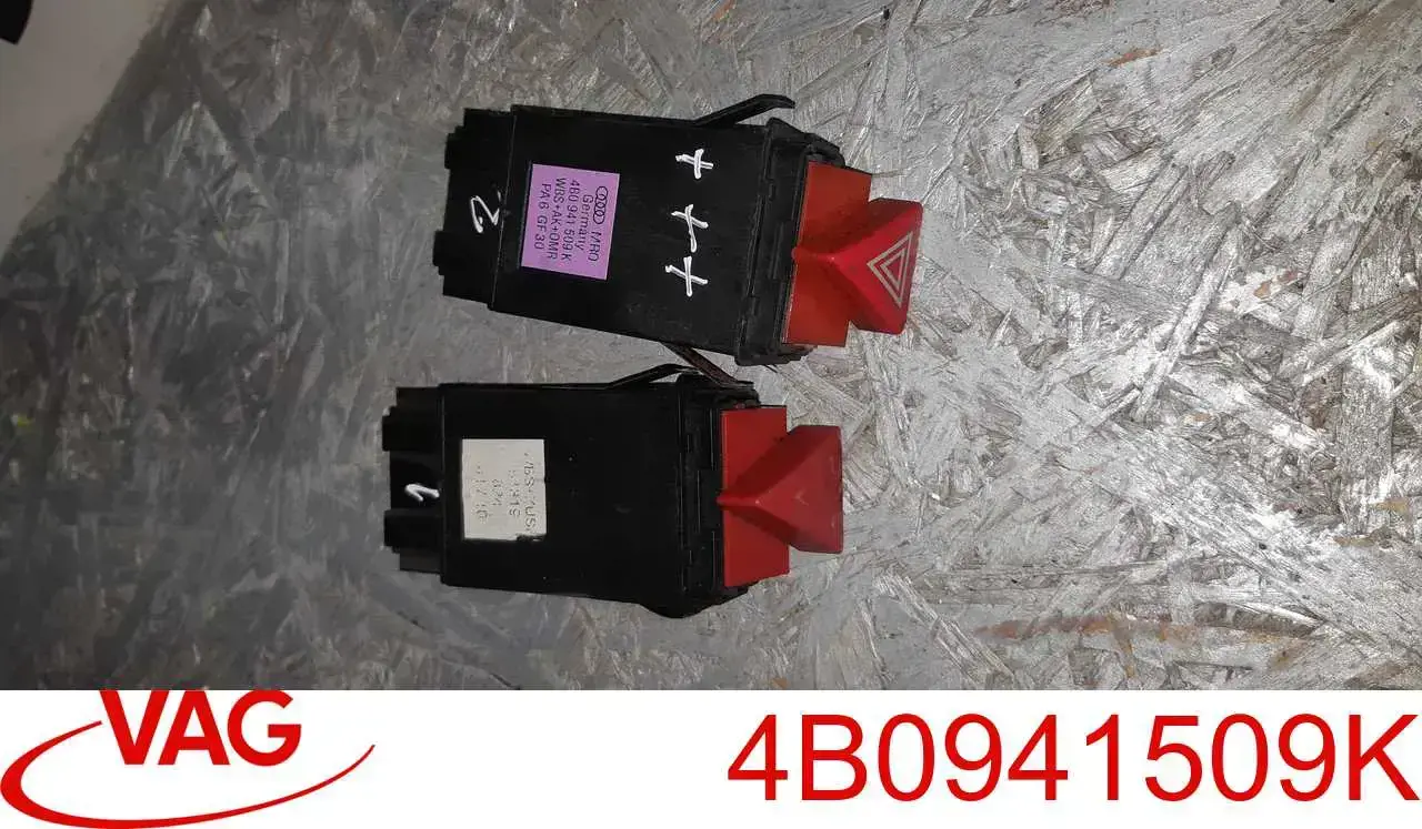 4B0941509K VAG Botão de ativação do sinal de emergência