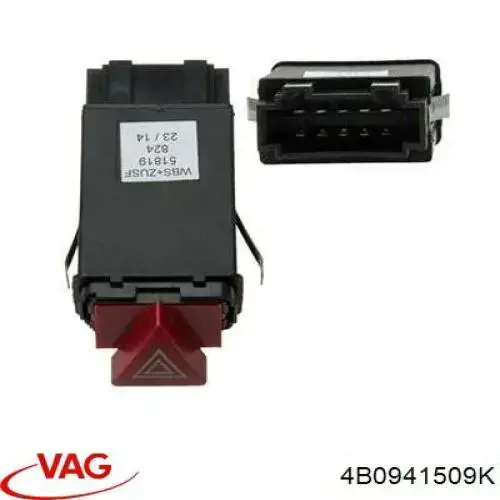 Botão de ativação do sinal de emergência VAG 4B0941509K preço, a partir de 40,86 USD